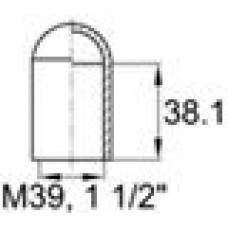 Термостойкий колпачок из силикона для труб круглого сечения с внешним диаметром 38.1 мм. Подходит под резьбу М39, UNF 1 1/2
