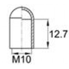 Термостойкая наружная заглушка для труб-прутков диаметром 9.5 мм. Подходит под резьбу М10. Выдерживает температуру до 315 °С.