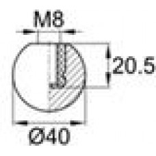 Фиксатор М8 с диаметром шарика 40 мм.