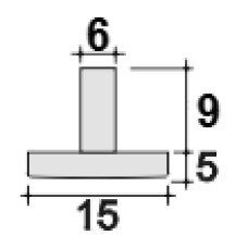 Пластиковый подпятник под отверстие диаметром 5.5-6.0 мм.
