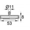 Пластиковый двойной латодержатель для лат сечением 8х53 мм.