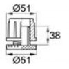 Опора пластиковая регулируемая для трубы круглого сечения с внешним диаметром сечения 51 мм.