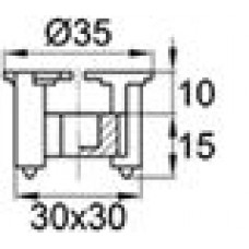 Пластиковый фиксатор для арматуры, защитный слой 15 мм. Диаметр арматуры — 4-14 мм.