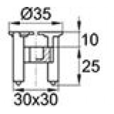 Пластиковый фиксатор для арматуры, защитный слой 25 мм. Диаметр арматуры — 4-14 мм.