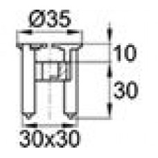 Пластиковый фиксатор для арматуры, защитный слой 30 мм. Диаметр арматуры — 4-14 мм.