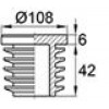 Заглушка пластиковая внутренняя для труб с внешним диаметром 108 мм и стенкой 5.0-7.0 мм.