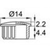 Заглушка пластиковая внутренняя с вертикальными ребрами, полностью хромированная для труб круглого сечения с внешним диаметром сечения 14 мм и толщиной стенки трубы 1.0-1.2 мм.