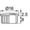 Заглушка пластиковая внутренняя с вертикальными ребрами, полностью хромированная для труб круглого сечения с внешним диаметром сечения 16 мм и толщиной стенки трубы 1.2 мм.