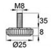 Опора резьбовая М8х35 с круглым основанием D25 мм