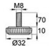 Опора резьбовая М8х70 с круглым основанием D32 мм