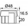Внутренняя заглушка для труб с наружным диаметром 48 мм и толщиной стенки 1.5-3.0 мм, материал - полиуретан.