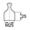 Заглушка наружная для труб с внешним диаметром 24,6 мм. Подходит для защиты резьбы M25.