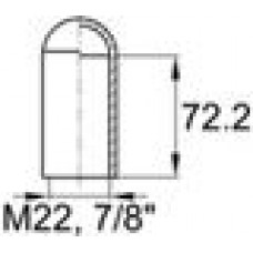 Термостойкая наружная заглушка для труб круглого сечения с внешним диаметром 21.5 мм.