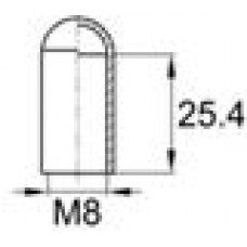 Термостойкая наружная заглушка для труб круглого сечения с внешним диаметром 7.9 мм. Подходит под резьбу М8. Выдерживает температуру до 177 °С.