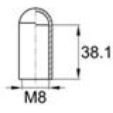 Термостойкий колпачок для труб/прутков круглого сечения с внешним диаметром 7.9 мм. Подходит под резьбу М8. Выдерживает температуру до 177 °С.