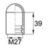 Заглушка наружная термостойкая для труб круглого сечения с внешним диаметром 27 мм.
