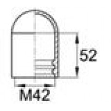 Заглушка наружная термостойкая для труб круглого сечения с внешним диаметром 42 мм.