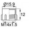 Пластиковый колпачок для наружной резьбы M14x1.5.