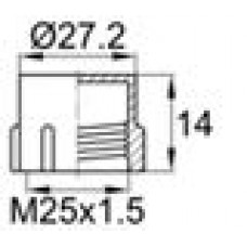 Пластиковый колпачок для наружной резьбы M25x1.5.