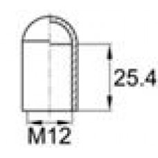 Термостойкая наружная заглушка для труб-прутков диаметром 11.6 мм. Подходит под резьбу М12. Выдерживает температуру до 315 °С.