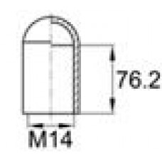 Термостойкий силиконовый колпачок труб/прутков диаметром 13.6 мм. Подходит под резьбу М14. Выдерживает температуру до 315 °С.