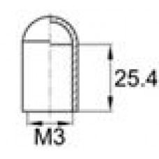 Термостойкий колпачок для прутков диаметром 2.8 мм. Подходит под резьбу М3. Выдерживает температуру до 315 °С.