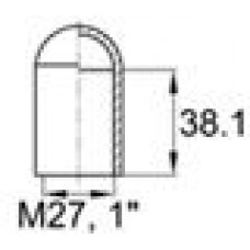 Термостойкий колпачок для труб круглого сечения с внешним диаметром 25.4 мм. Подходит под резьбу М27, UNF 1