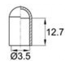 Термостойкая наружная заглушка для прутков диаметром 3.5 мм. Подходит для наружной резьбы М4. Выдерживает температуру до 315 °С.