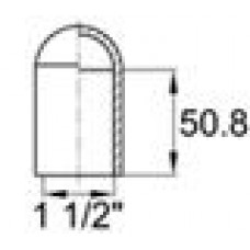 Термостойкая наружная заглушка для труб круглого сечения с внешним диаметром 47.6 мм. Подходит под резьбу GAS-BSP 1 1-2