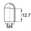 Термостойкая наружная заглушка для прутков диаметром 4 мм. Подходит под резьбу М4. Выдерживает температуру до 315 °С.