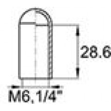 Термостойкий колпачок из силикона для труб/прутков диаметром 5.9 мм. Подходит под резьбу М6, UNF 1/4