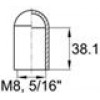 Термостойкая наружная заглушка для труб-прутков диаметром 7.5 мм. Подходит под резьбу М8, UNF 5-16