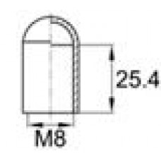 Термостойкая наружная заглушка для труб-прутков диаметром 8.7 мм. Подходит под резьбу М8. Выдерживает температуру до 315 °С.
