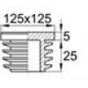 Заглушка пластиковая внутренняя для труб квадратного сечения с внешними габаритами 125x125 мм и толщиной стенки 3-6 мм