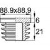Заглушка пластиковая внутренняя для труб квадратного сечения с внешними габаритами 88.9x88.9 мм и толщиной стенки 2-4 мм