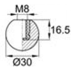Фиксатор М8 с диаметром шарика 30 мм.