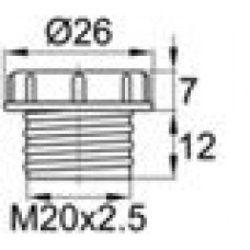 Пластиковый колпачок для защиты внутренней резьбы M20x2.5.