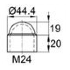 Колпачок пластиковый на болт/гайку M24 с диаметром основания 44.4 мм и высотой 39.2 мм