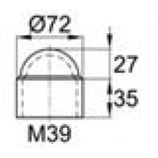Колпачок пластиковый на болт/гайку M39 с диаметром основания 72 мм и высотой 62.5 мм