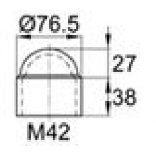Колпачок пластиковый на болт/гайку M42 с диаметром основания 76.5 мм и высотой 65.5 мм