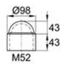 Колпачок пластиковый на болт/гайку M52 с диаметром основания 98 мм и высотой 86 мм