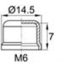 Колпачок пластиковый на винт-болт M6 с диаметром основания 14.5 мм и высотой 8 мм.