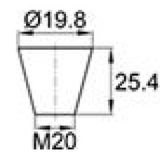 Термостойкая заглушка под отверстие диаметром 15.9-19.8 мм.