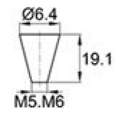 Термостойкая заглушка под отверстие диаметром 3.2-6.4 мм. Подходит под резьбу М5, М6. Выдерживает температуру до 315 °С.