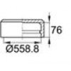 Заглушка пластиковая наружная для труб круглого сечения с внешним диаметром сечения 558.8 мм и любой толщиной стенки.
