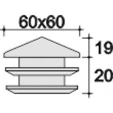 Заглушка 60х60 черная (пирамидка)
